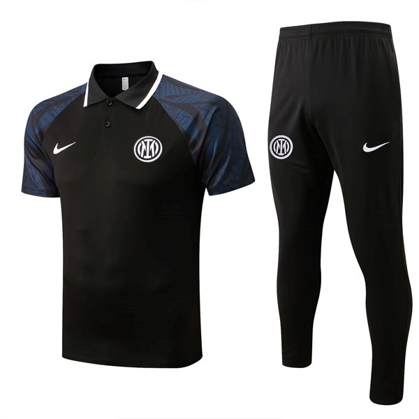 Polo Inter Milan Conjunto Completo 2022 2023 Negro